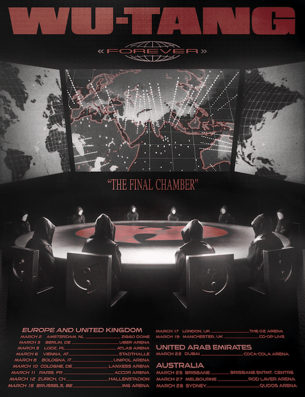 Wu Tang Clan announce international tour dates for 'Wu-Tang