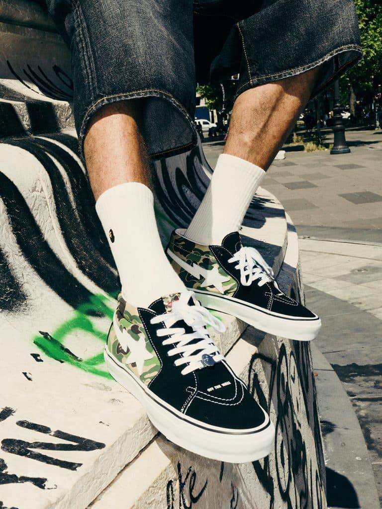 A BATHING APE(R) Collaborates With Vans On Two Iconic Silhouettes – The Old Skool And Sk8 Mid
