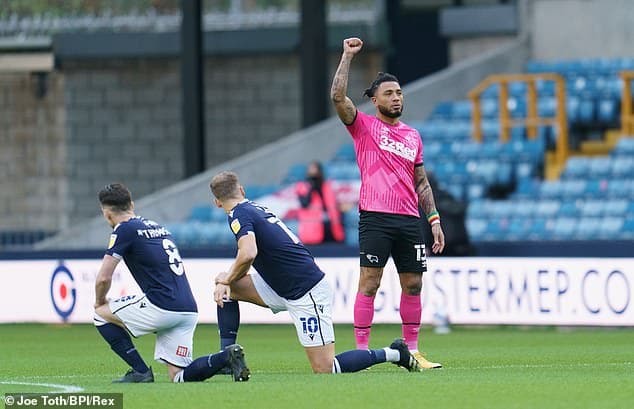 Millwall Fans Boo As Players Take The Knee In Support Of BLM