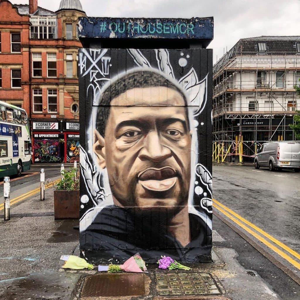 Two Men Arrested For Urinating On George Floyd Mural In Manchester