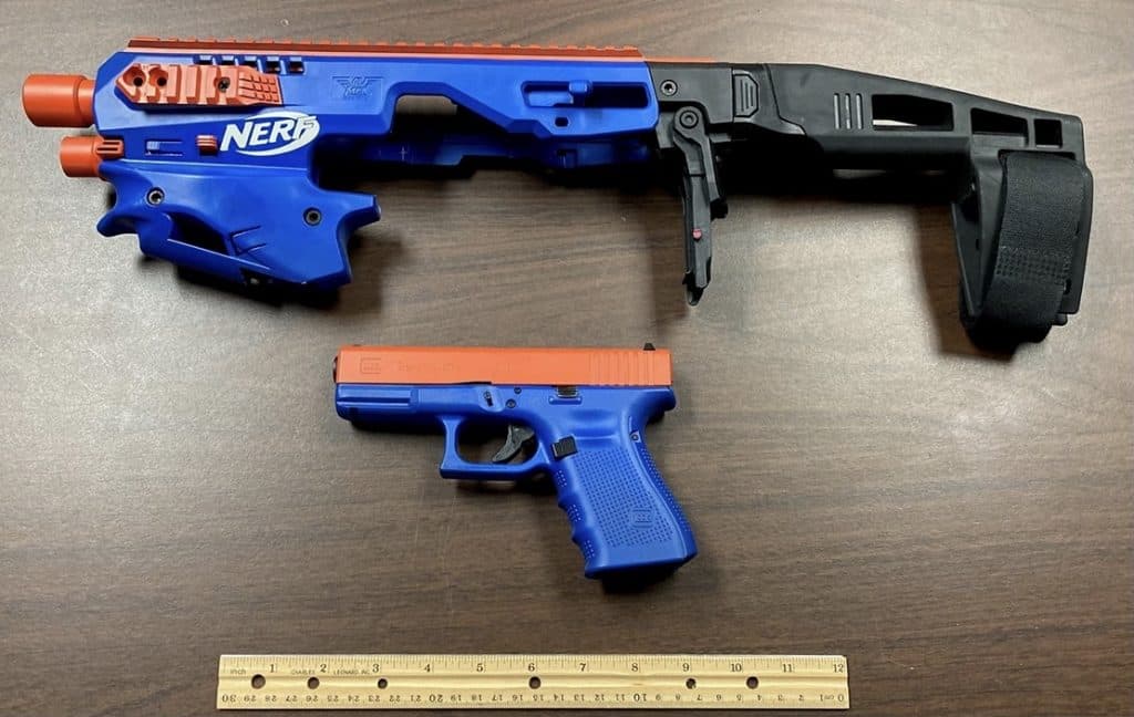 Police find Glock pistol disguised as Nerf gun during drug bust