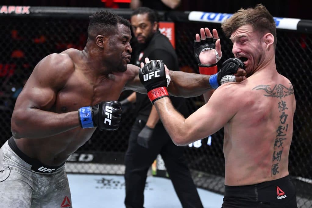 Francis Ngannou Knocks Out Stipe Miocic to win heavyweight title at UFC 260