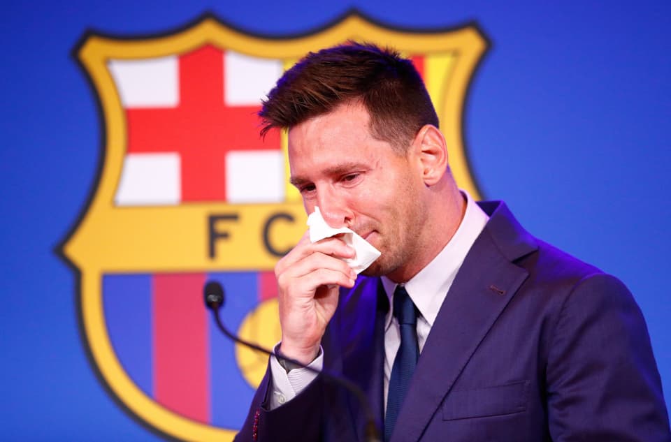 Messi’s Used Tissue From Barca Farewell Auctioned For $1m