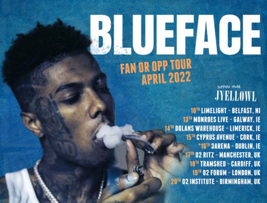 US Hit-maker BLUEFACE Announces First UK & Ireland Tour