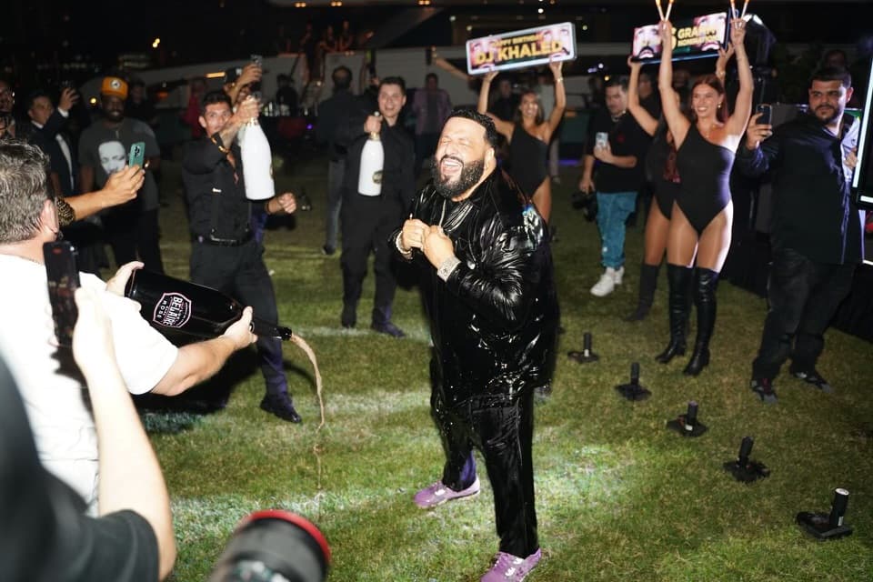 DJ Khaled Drenched In Luc Belaire At Star Studded 47th Birthday Party