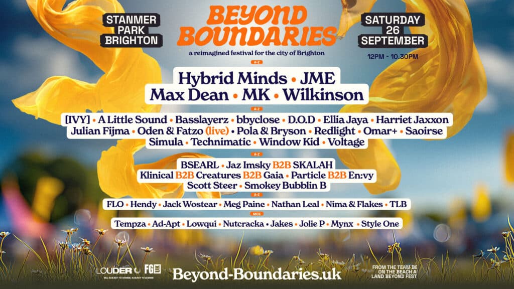 Brighton’s Beyond Boundaries announces full lineup including D.O.D, Oden & Fatzo to join already announced JME, Hybrid Minds, Max Dean & more