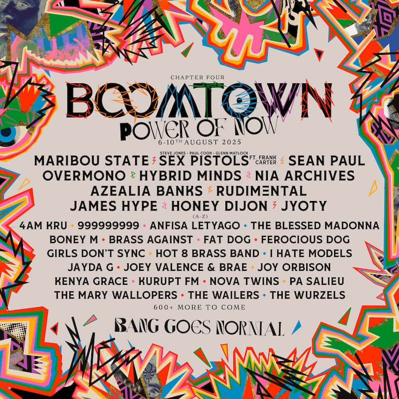 Boomtown 2025 Reveals First Taste Of Artists For Chapter 4 : Power Of Now Including Sean Paul, Maribou State, Pa Salieu, Overmono & More