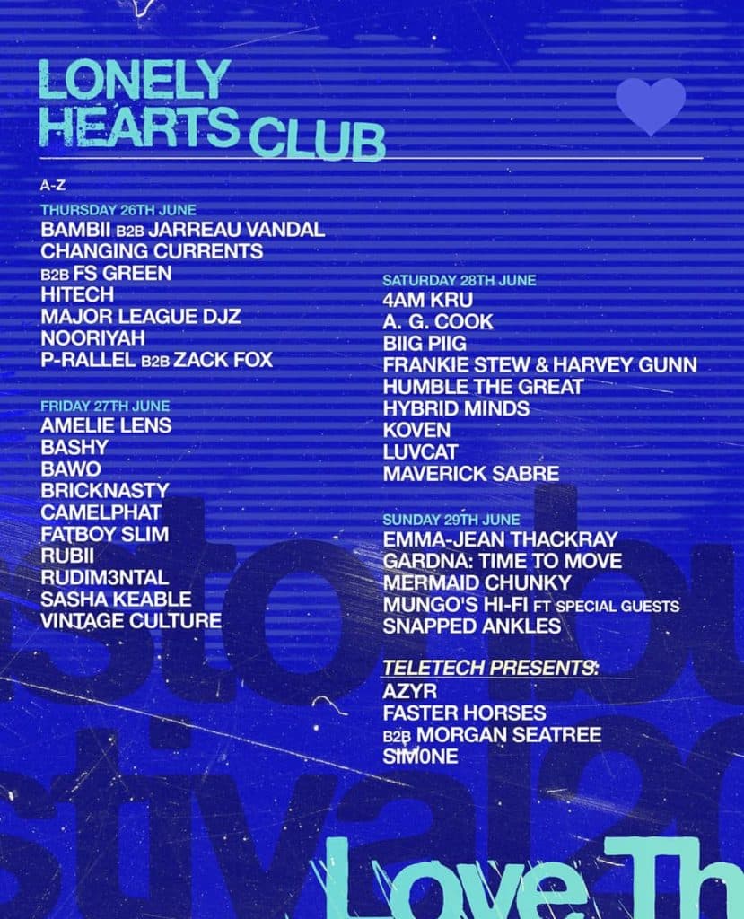 Glastonbury Festival Unveil Lonely Hearts Club Stage Programme For 2025 Featuring Fatboy Slim, Bawo, Camelphat, Bashy & More