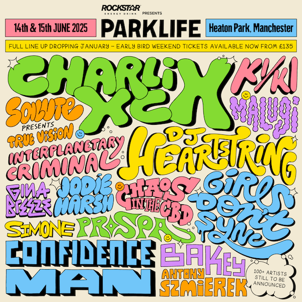 Rockstar Energy presents Parklife 2025 announces Charli xcx as first headliner