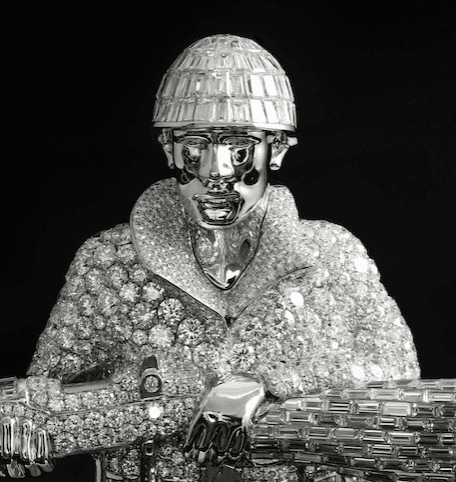 A Jewellers Unveil Custom White Gold Chain For Asake