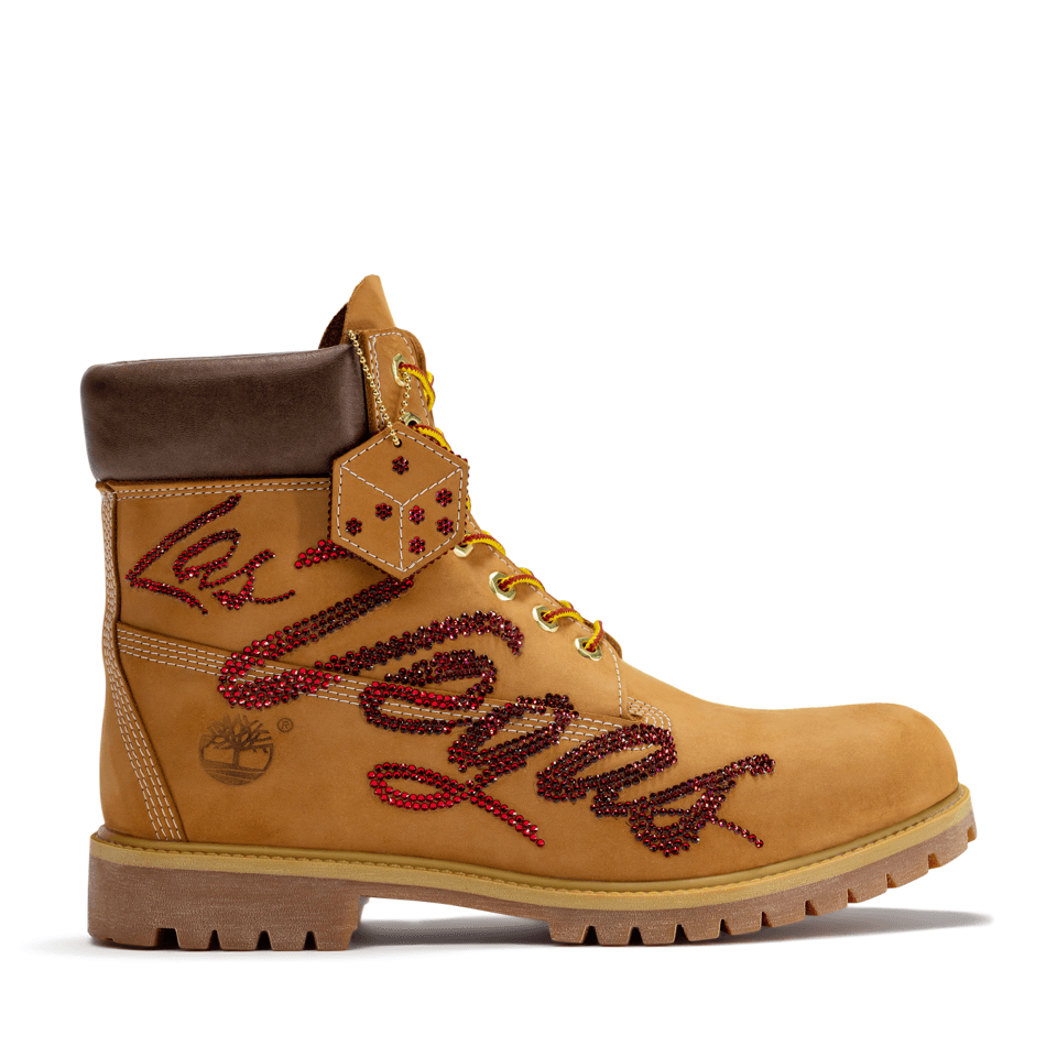 Lewis Hamilton Wears Custom Timberland Boots to Las Vegas Grand Prix