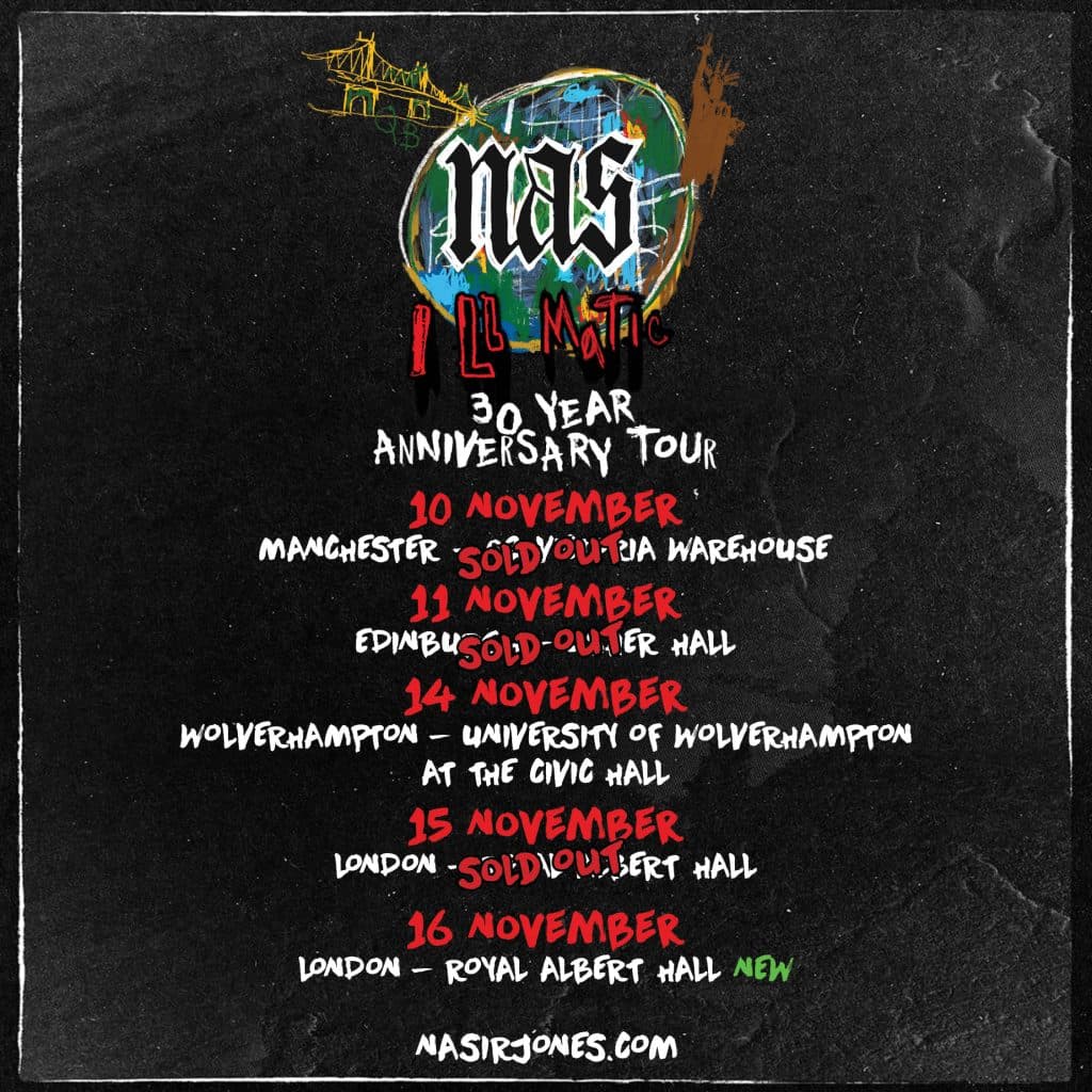 Nas Announces Second London Date For Illmatic 30th Anniversary UK Tour