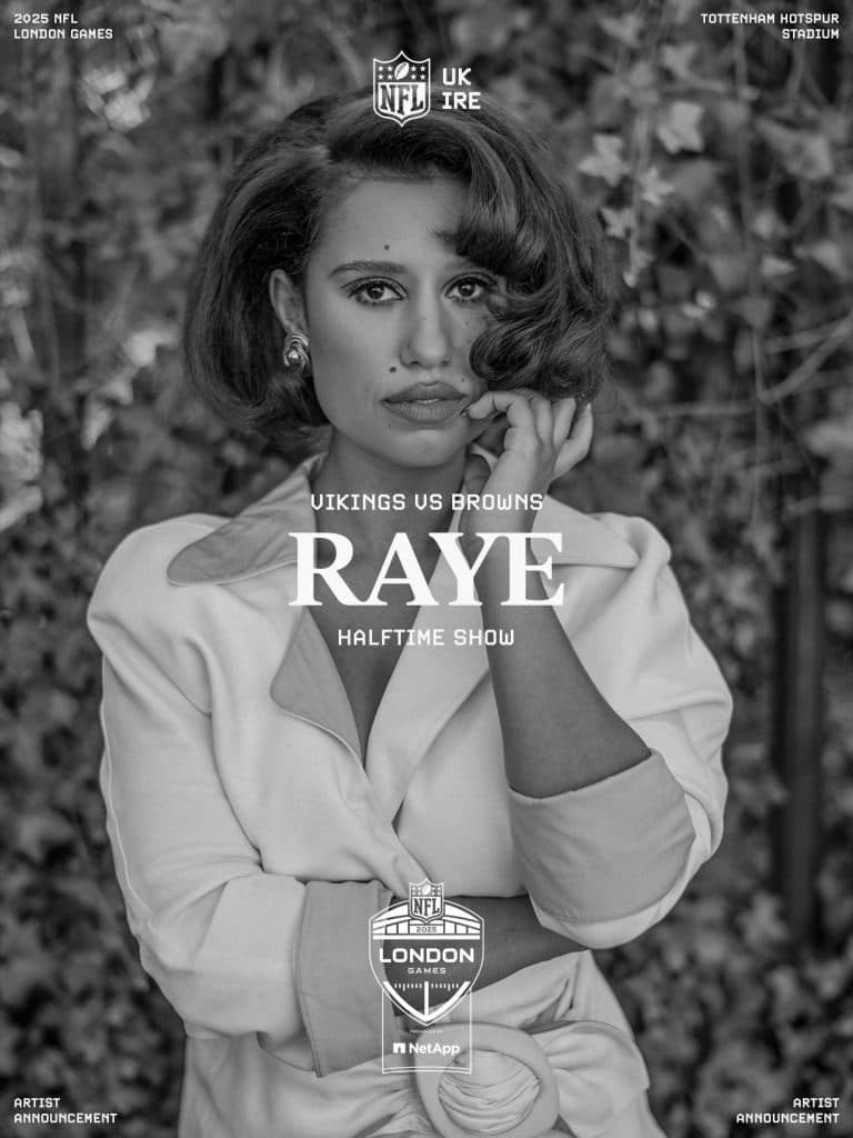 RAYE to Headline Halftime Show at the First 2025 NFL London Game