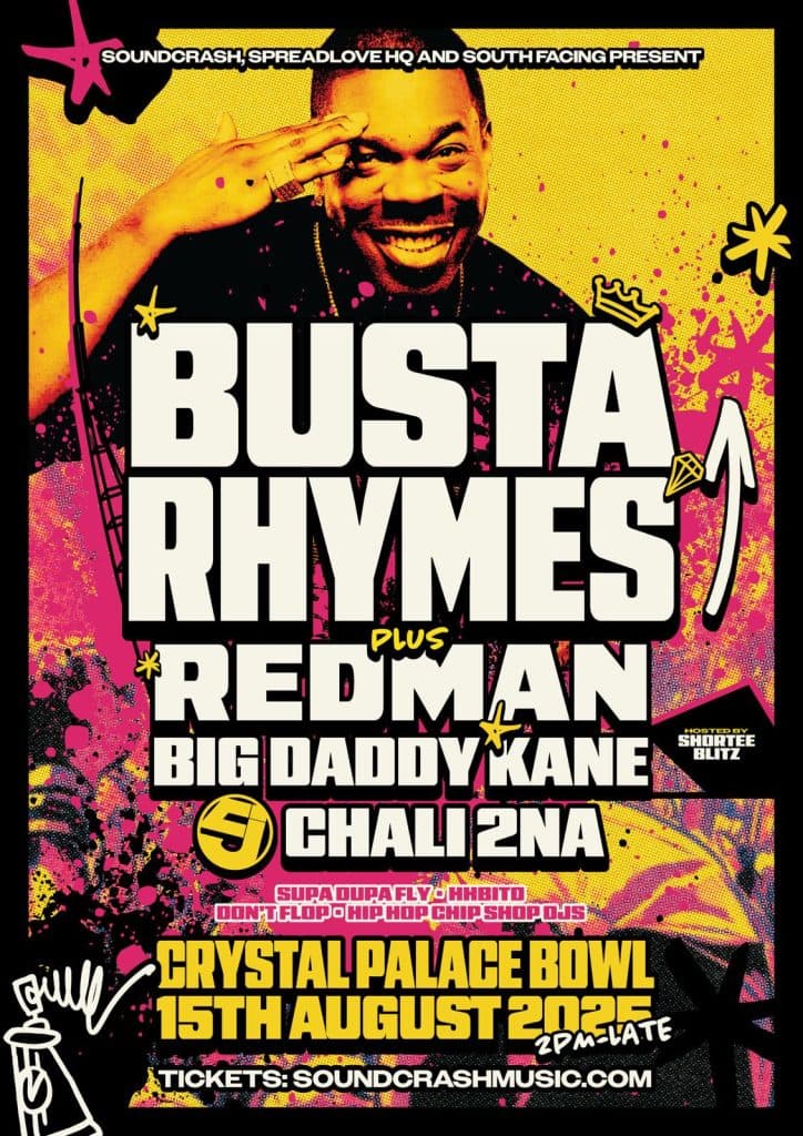 Busta Rhymes confirmed for South Facing Festival 2025 with special guests inc Redman and Big Daddy Kane